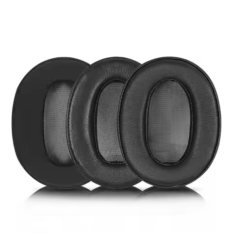 Upgraded Replacement Genuine Sheepskin Leather Ear Pads For Sony MDR-1AM2 Headset Headphone Earmuffs