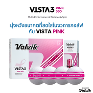 [🚚จัดส่งไว้] Volvik VISTA3 360 Pink Line Golf Ball/1Dozen