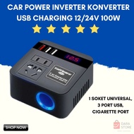 Power Car Inverter USB Charging Car Power Plug Converter 12/24V 100W