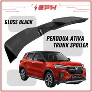 Perodua Ativa ABS Trunk Spoiler Rear Trunk Spoiler Lip ABS Material Gloss Black 2021 2022 2023