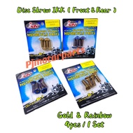Skru Titanium Rainbow & Gold (Original IKK)(Front Rear)(Depan Belakang)Disc plate Skrew Screw Piring