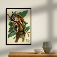 【任天堂】薩爾達傳說:王國之淚水彩畫林克海報