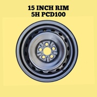Rim Besi / Steel Rim 15 Inch 5H PCD100 Rim Tyre / Tayar Rim / Steel Rim / Rim Besi 15 Inch