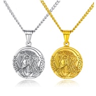 < 316 Shop > [F502] (High-Quality Titanium Steel Necklace-Old Jesus Round Necklace/Jesus Necklace/Ro