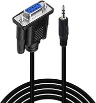 3.5mm to RS232 Serial Adapter, 1/8 inch Male Plug to DB9 9 Pin Female Serial Converter Cable 1.8M/6F