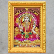 Picture Auspicious IN03 Goddess Lakshmi Of Wealth Size 4x6 Inches Work Table