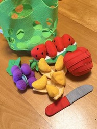 [近全新] Jolly Babies兒童布藝水果玩具套裝 可撕可切