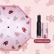 YUOYU Bear Automatic （Manual ）fibrella original mini uv protection  small pocket size Payong matibay