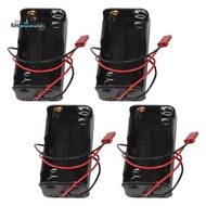 4Pack 6V 4XAA Battery Container Case Holder Pack Box JST Plug Receiver for   1/8 1/10 RC Nitro Power