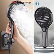 CHAMPIONO Large Panel Shower Head, Adjustable Handheld Water-saving Sprinkler, Universal Multi-function High Pressure 3 Modes Shower Sprayer Bathroom Accessories