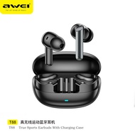 Awei T88 Mini Bluethooth Earphone 10mm Low Frequency Low Latency Gaming Earphone IPX6 WaterProof Wir