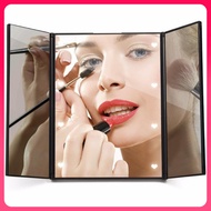 Gương Trang Điểm Để Bàn Cầm Tay 3 Mặt Gấp Gọn Có Đèn Led Gương Du Lịch