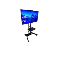 SG stock TV stand mobile cart with laptop AV shelf 40” to 85 inch LCD LED OLED Jamboard mount bracke