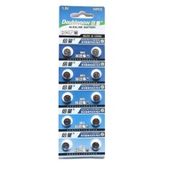 [SG] [10 Pieces] Doublepow AG3 SR41SW LR41 392 Button Alkaline Battery