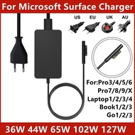 36W 44W 65W Power Adapter For Microsoft Surface Pro4/5/6/7/8/9 Laptop1/2/3/4 Go Book1/2/3 1625 1800 1706 1796 1798 1932 Charger