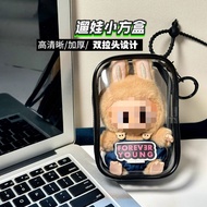 Cartoon Plush Doll Cover Cartoon Doll Display Bag doll Small Square Box High-transparent Thickened P