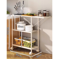 KJUN Mobile Storage Trolley with Drawer Multi Layer Kitchen Shelf Laundry Service Yard Storage Rack