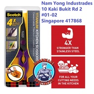 3M Scotch Titanium Kitchen Scissor KS-DT Purple / Detachable Blade / Rust Resistant
