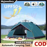 Outdoor Camping Tent 3- 4 Person Sunscreen Tourist Tent Waterproof Automatic Tent For Beach Hiking