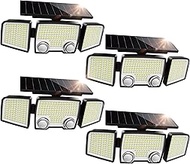 UME Solar Outdoor Lights 332 LED 7000K, Super Bright Motion Sensor Outdoor Lights with 2 Sensors, IP