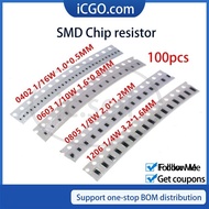 Set of 100 Resistor Chip 0402 0603 0805 1206 Smd 11.8k 12k 12.1k 12.4k 12.7k 13k 13.3k 13.7k 14k 14.
