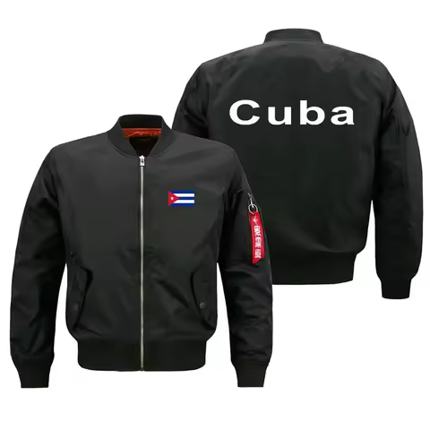 Funny Cuba Military Flight Aviation Men Ma1 Bomber Jacket Outdoor Windproof Man Baseball Coats