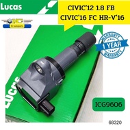 คอยล์จุดระเบิด HONDA CIVIC12 1.8 FB CIVIC16 FCACCORD13 2.0 R20Z3HRV16 CRV12-17 2.0 R20A6 ICG9606 LUC