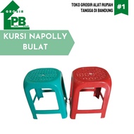 HIJAU Rattan Plastic Chair Rattan Meatball Chair Round Napolly Plastic Chair Green Plastic Chair