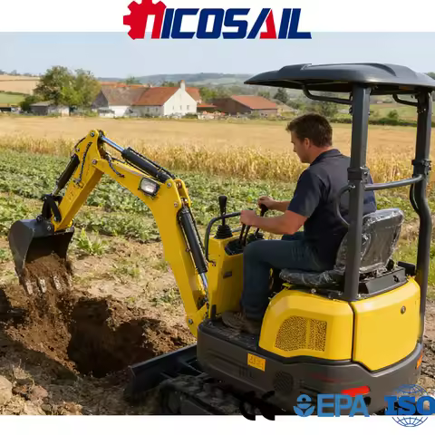 0.6 Ton Compact Crawler Excavator CE Certified Euro 5 Strong Power Flexible Control for Agricultural