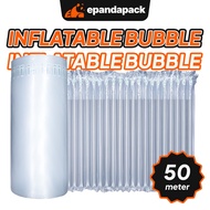 50m Bubble Wrap Air Inflatable Packaging Roll Shockproof Cushion Ecom Packing Wrap Barang Fragile