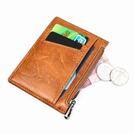 Men Wallet Money Bag Zipper Coin Purse Case Vintage Men Leather Slim Short Wallet Male Coin Money Credit Card Holders Purses