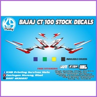 ● ◮ ◶ Bajaj CT100 Stock Sticker Decals