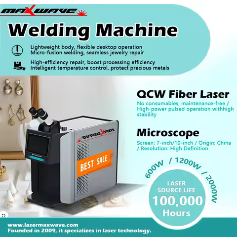 QCW Laser Welding Jewelry Machine Fiber Laser Spot Welder for Gold Silver Alloy Precision Welding Wa