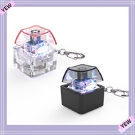 YYE Fidget Keychain, Glowing Fingertip Clicks Finger Keyboard Caps, Relaxing Mechanical Switch Stres