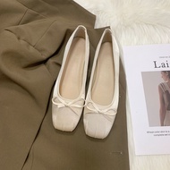 【Sunday Diary】รองเท้าบัลเล่ต์ ballet sweet shoes ส้นเตี้ย ผ้าซาติน ปากตื้น ประดับโบว์ แต่งชั้นเดียว สําหรับผู้หญิง