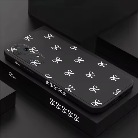 Little Fresh White Bow Knot Phone Case For Huawei P30 20 Pro P40 Lite P Smart Plus 2021 Shockproof S