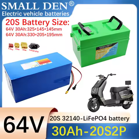 60V/64V 30ah New LiFePo4 Battery Rechargeable Battery Pack 32140 20S2P Built in BMS 3200W Motor High