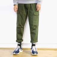 寬版雙袋軍褲 Wide Cargo Pants/簡約/素色/情侶服