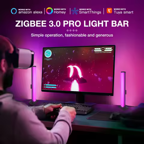 GLEDOPTO ZigBee 3.0 Light Bar RGBCCT USB DC5V CRI 90+ Tuya Smart Life SmartThings Homey Alexa App Vo