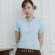 VETAKA 1999 Knitted Polo (เสื้อโปโลทอไหมพรม ทรงครอป)