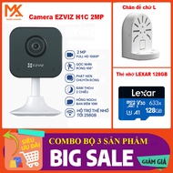[GENUINE EZVIZ] EZVIZ IP WiFi Indoor Camera Combo H1C 2MP + L Base + Lexar Memory Card 128G / 64G