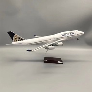 747 United Aviations Airplane Model 47CM Resin Airplane Passenger Airplane Model Toy Static Decorati