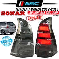 Sonar Toyota Avanza 2012 - 2015 Led Light Bar Tail Lamp ( Smoke )