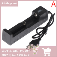 Littlegroot [2023 new HOT FASHION] Usb Battery Charger 18650 1 Slot Charger Lithium Batteries Charging Adapter