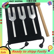 Angel Tuning Fork Set - 4096 Hz, 4160 Hz, 4225 Hz - Therapeutic Instrument Set with Wooden Strike an