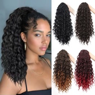 Synthetic Hair Extensions With Curly Ponytail Afro Curly Hair Extensions 18 Inches False Tail Africa