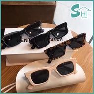 Korean Version Retro Square Small Frame Sunglasses Anti-UV Glasses Unisex Cermin Mata Hitam