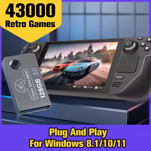 Batocera Game Console with 43000 Retro Games 128GB USB Flash Drive For Steam Deck/PC/Laptop 70+Emula