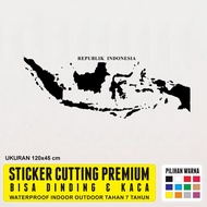 Wall Stickers Glass Stickers Map of Indonesia Office Cafe Cafe Waterproof Indoor Outdoor