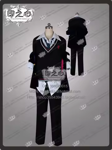 DIABOLIK LOVERS MORE,BLOOD Mukami Yuma Cosplay Costume Halloween Uniform Shirt+Sweater+Coat+Pant+Tie